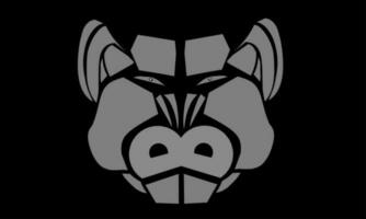 einzigartig Schwein Kopf Logo kreativ Design geeignet zum irgendein Geschäft. vektor