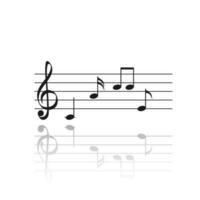 uppsättning musik notera symboler. abstrakt musik sammansättning. vektor illustration isolerat på vit