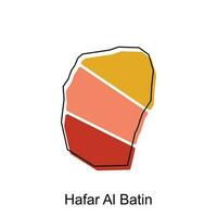 hafar al batin Karte. Vektor Karte von Saudi Arabien Hauptstadt Land bunt Design, Illustration Design Vorlage auf Weiß Hintergrund