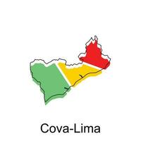 Karte von cove Lima Vektor Design Vorlage, National Grenzen und wichtig Städte Illustration