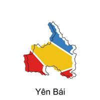 Karte von Yen bai geometrisch Vektor Design Vorlage, geeignet zum Ihre Unternehmen