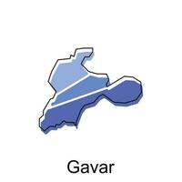Vektor Karte von das Gavar. Grenzen von zum Ihre Infografik. Vektor Illustration Design Vorlage
