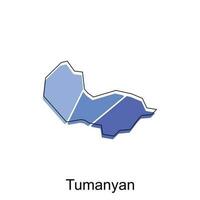 tumanyan Karte. Vektor Karte von Armenien Land Vektor Design Vorlage, geeignet zum Ihre Unternehmen