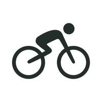 Fahrrad Symbol im eben Stil. Fahrrad Vektor Illustration auf Weiß isoliert Hintergrund. Radfahren Geschäft Konzept.