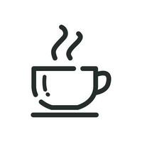 kaffe kopp ikon vektor design illustration Kafé begrepp företag
