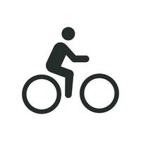 Fahrrad Symbol im eben Stil. Fahrrad Vektor Illustration auf Weiß isoliert Hintergrund. Radfahren Geschäft Konzept.