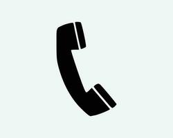 telefon telefon mottagare ring upp hotline cell Kontakt ikon svart vit silhuett tecken symbol vektor grafisk ClipArt illustration konstverk piktogram