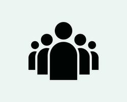 användare grupp team social företag mänsklig person pinne figur lagarbete kontor partnerskap svart vit ikon tecken symbol vektor konstverk ClipArt illustration