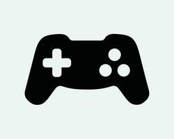 video spel kontrollant ikon. trådlös gaming trösta kontrollera joystick arkad. svart vit tecken symbol illustration konstverk grafisk ClipArt eps vektor