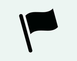 Flagge Symbol. Kennzeichen Position Welle winken Banner Emblem Marker Pole Erfolg. schwarz Weiß gestalten Zeichen Symbol Illustration Kunstwerk Grafik Clip Art eps Vektor