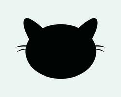 Katze Kopf gestalten Symbol. schwarz Silhouette Haustier Tier Kitty katzenartig Kätzchen Gesicht Charakter leer Zeichen Symbol Kunstwerk Grafik Illustration Clip Art Vektor Cricut