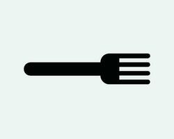 Gabel Symbol. Besteck Essen Küche Utensil Besteck Essen Geschirr. schwarz Weiß Zeichen Symbol gestalten Illustration Kunstwerk Grafik Clip Art eps Vektor
