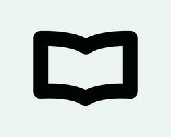 öffnen Buch Seite Symbol. lesen lesen Bibliothek Schule Bildung lernen Lernen App schwarz Weiß Zeichen Symbol Illustration Kunstwerk Grafik Clip Art eps Vektor