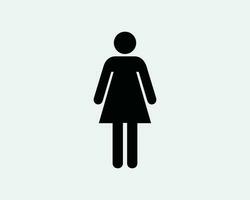 Frau Stock Zahl Symbol. weiblich Mädchen Dame Mensch Person Toilette Badezimmer Geschlecht Zeichen Symbol gestalten Kunstwerk Grafik Illustration Clip Art Vektor Cricut