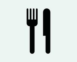 gaffel och kniv ikon. bestick kök redskap äta middag dining måltid äta bestick. svart vit tecken symbol illustration konstverk grafisk ClipArt eps vektor