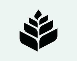 växt blad ikon tecken symbol. eco miljö ekologi organisk trädgård grön skörda beskära bio botanik konstverk grafisk illustration ClipArt vektor cricut