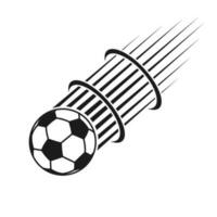Fußball Fußball Ball mit ziehen um Bewegung bewirken Karikatur Vektor eben Kunst Design Illustration Vorlage kostenlos editierbar