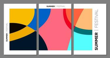 Vektor bunt abstrakt Hintergrund zum Sommer- Festival 2023