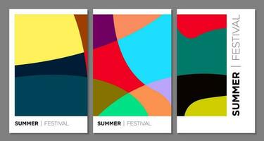 Vektor bunt abstrakt Hintergrund zum Sommer- Festival 2023