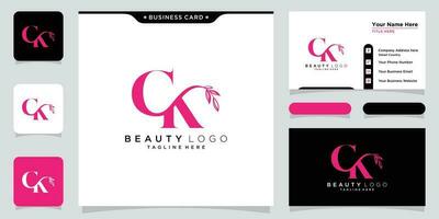 Initiale Brief ck Luxus Logo Design Vektor