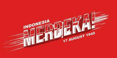 Indonesien Merdeka Hintergrund Banner mit Flagge vektor