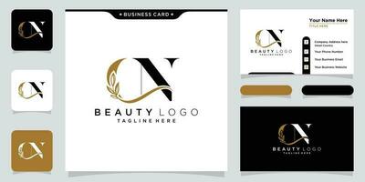 abstrakt kreativ brev cn logotyp design vektor med företag kort design