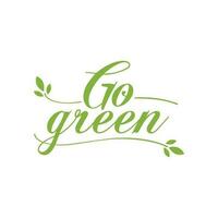 modern gehen Grün Umgebung Etikette Logo Illustration im isoliert Weiß Hintergrund vektor