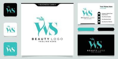 Initiale Brief ws Luxus Logo Design Vektor