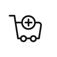 hinzufügen Wagen Einkaufen Symbol isoliert Vektor Symbol Illustration