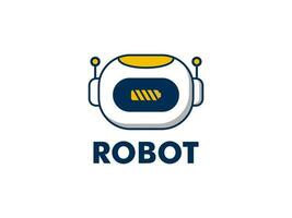 robot eller bot logotyp. modern konversation automatisk teknologi logotyp design vektor mall