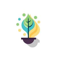 Vektor von ein minimalistisch Logo Design mit ein Baum symbolisieren Wachstum und Nachhaltigkeit