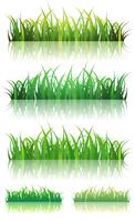 Frühlings-oder Sommer-grünes Gras-Set vektor