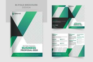 företags- företag bifold broschyr katalog design vektor