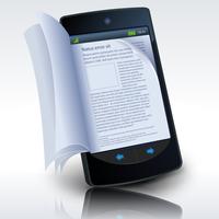 Smartphone E-Book vektor