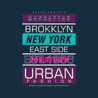 Brooklyn Grafik Typografie Vektor, t Hemd Design, Illustration, gut zum beiläufig Stil vektor