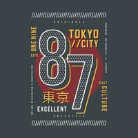tokyo stad text ram, grafisk mode stil, t skjorta design, typografi vektor, illustration vektor