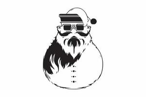 Weihnachten cool Santa mit Brille Vektor Illustration.