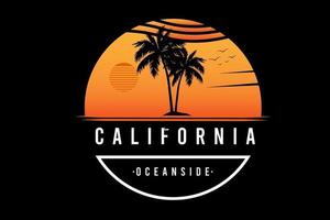 Kalifornien Oceanside färg orange vit vektor