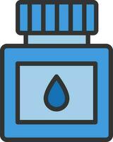 Tinte Flasche Symbol Vektor Bild. geeignet zum Handy, Mobiltelefon Apps, Netz Apps und drucken Medien.