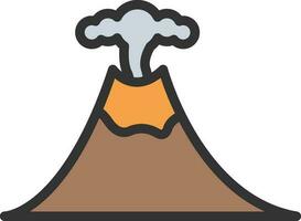 Vulkan Symbol Vektor Bild. geeignet zum Handy, Mobiltelefon Apps, Netz Apps und drucken Medien.