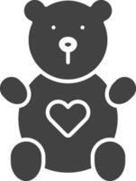 Teddy Bär Symbol Vektor Bild. geeignet zum Handy, Mobiltelefon Apps, Netz Apps und drucken Medien.