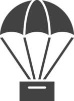Fallschirm Symbol Vektor Bild. geeignet zum Handy, Mobiltelefon Apps, Netz Apps und drucken Medien.