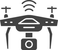 Drohne Symbol Vektor Bild. geeignet zum Handy, Mobiltelefon Apps, Netz Apps und drucken Medien.