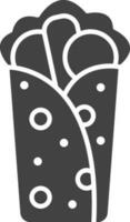 Burrito Symbol Vektor Bild. geeignet zum Handy, Mobiltelefon Apps, Netz Apps und drucken Medien.