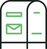 Briefkasten Symbol Vektor Bild. geeignet zum Handy, Mobiltelefon Apps, Netz Apps und drucken Medien.