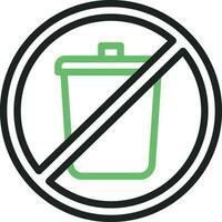Nein Müll Symbol Vektor Bild. geeignet zum Handy, Mobiltelefon Apps, Netz Apps und drucken Medien.
