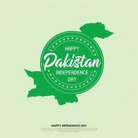 pakistan oberoende dag - 14 augusti pakistansk nationell firande pakistan dag pakistan skriven i urdu kalligrafi logotyp vektor