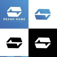 einfach modern echt Nachlass Logo. Gradient Blau Vektor Logo Design. verwendbar zum Geschäft und branding Logos. eben Vektor Logo Design Vorlage Element.