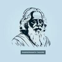 22 Shey Srabon, Rabindranath Tagore, Srabon Rabindranath vektor