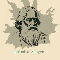 22 Shey Srabon, Rabindranath Tagore, Srabon Rabindranath vektor